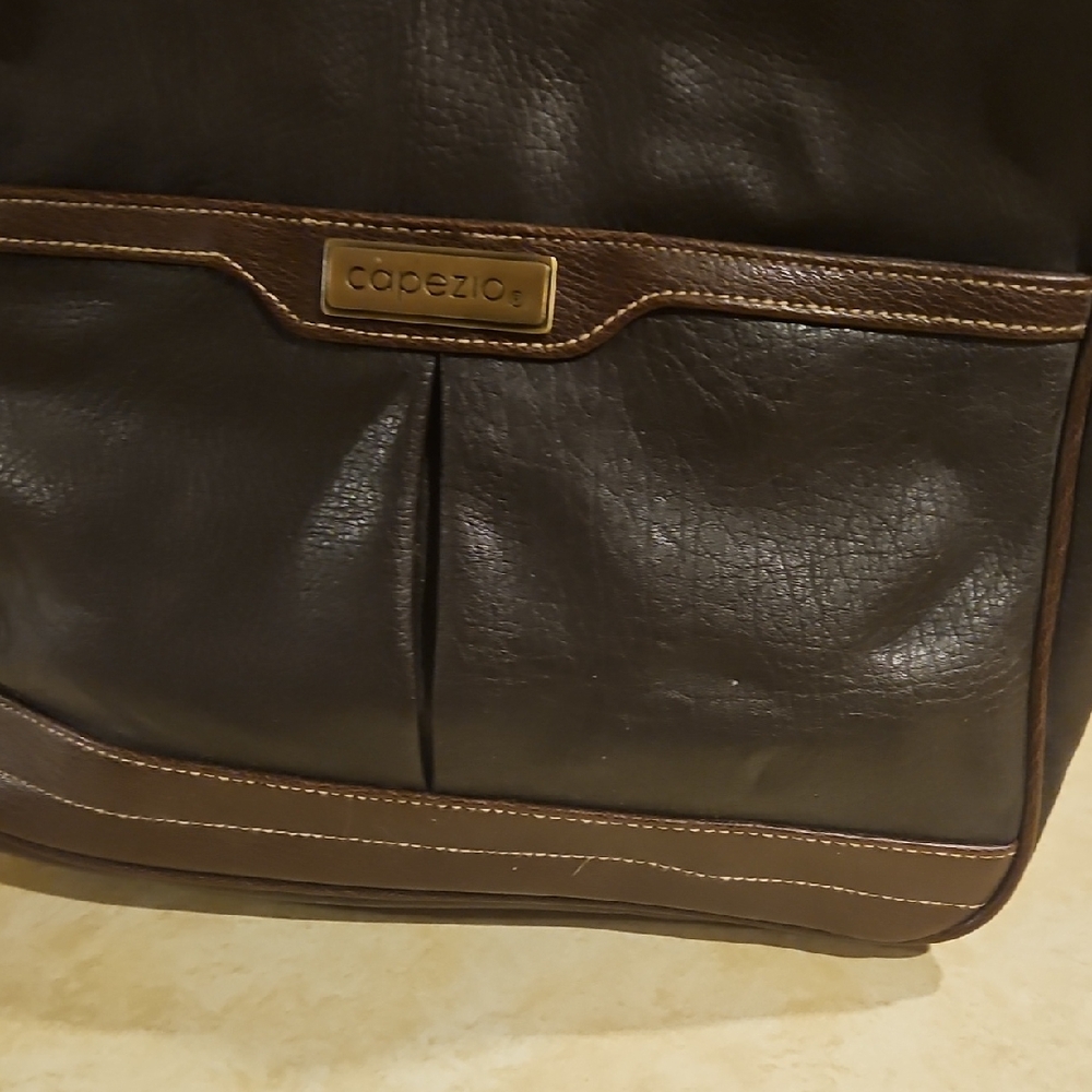 Capezio Dark Brown Leather Messenger Bag